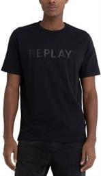 T-SHIRT WITH PRINT M6462 .000.23188P 098 ΜΑΥΡΟ REPLAY
