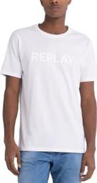 T-SHIRT WITH PRINT M6462 .000.23188P 801 ΛΕΥΚΟ REPLAY