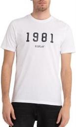 T-SHIRT WITH PRINT M6485 .000.22980P 001 ΛΕΥΚΟ REPLAY