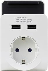 USB CHARGER 2-FOLD WHITE 0020790102 REV