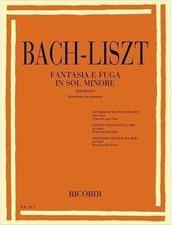 BACH/LISZT - FANTASIA E FUGA IN SOL MINORE PER ORGANO (TRASCRIZIONE PER PIANOFORTE) RICORDI