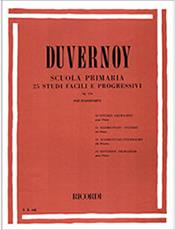 DUVERNOY - SCUOLA PRIMARIA 25 STUDI FACILI E PROGRESSIVI OP. 176 PER PIANOFORTE RICORDI