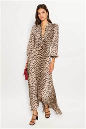 ΓΥΝΑΙΚΕΙΟ MAXI ΦΟΡΕΜΑ ΜΕΤΑΞΩΤΟ ANIMAL PRINT ''EMORY'' - 010.02282.424.06278 ΜΠΕΖ RIXO