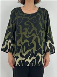 ΜΠΛΟΥΖΑ ΚΡΕΠ ΜΕ ΓΕΩΜΕΤΡΙΚΑ ΣΧΕΔΙΑ - ΧΑΚΙ RODONNA