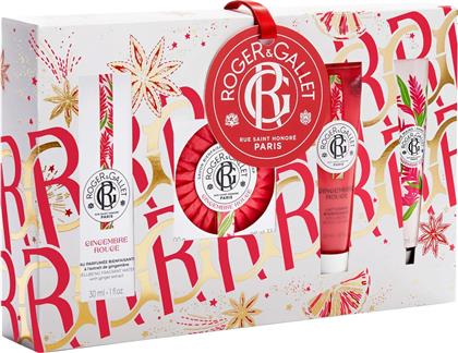 PROMO GINGEMBRE ROUGE WELLBEING FRAGRANT WATER 30ML & PERFUMED SOAP BAR 100G & WELLBEING BODY LOTION 50ML & HAND CREAM 30ML ROGER & GALLET
