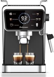 HOT COLD R-98015 1350W 20BAR ΜΑΥΡO ΑΥΤΟΜΑΤΗ ΜΗΧΑΝΗ ESPRESSO ROHNSON