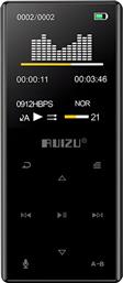 MP3 PLAYER D29 ΜΕ ΗΧΕΙΟ, 1.8, 16GB, BT, ΕΛΛΗΝΙΚΟ ΜΕΝΟΥ, ΜΑΥΡΟ RUIZU