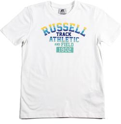 BOY'S T-SHIRT RSL0910-002 ΛΕΥΚΟ RUSSELL ATHLETIC