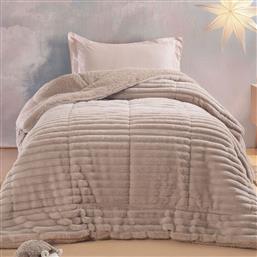 ΓΟΥΝΙΝΟ ΚΟΥΒΕΡΤΟΠΑΠΛΩΜΑ ΜΟΝΟ (160X220) RYTHMOS BUTTER BEIGE RYTHMOS HOME