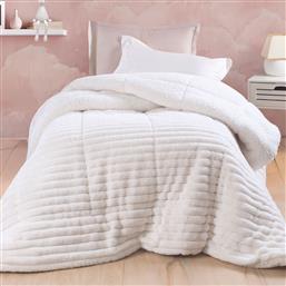 ΓΟΥΝΙΝΟ ΚΟΥΒΕΡΤΟΠΑΠΛΩΜΑ ΜΟΝΟ (160X220) RYTHMOS BUTTER WHITE RYTHMOS HOME