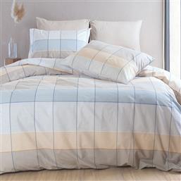 ΚΟΥΒΕΡΛΙ ΥΠΕΡΔΙΠΛΟ (ΣΕΤ 220X240) RYTHMOS NEXT COLETTE GREY/BLUE RYTHMOS HOME