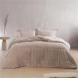ΚΟΥΒΕΡΤΟΠΑΠΛΩΜΑ ΥΠΕΡΔΙΠΛΟ 220X240 RYTHMOS BUTTER ΜΠΕΖ (220X240) RYTHMOS HOME