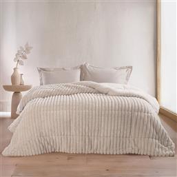 ΚΟΥΒΕΡΤΟΠΑΠΛΩΜΑ ΥΠΕΡΔΙΠΛΟ 220X240 RYTHMOS BUTTER ΕΚΡΟΥ (220X240) RYTHMOS HOME