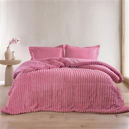 ΚΟΥΒΕΡΤΟΠΑΠΛΩΜΑ ΥΠΕΡΔΙΠΛΟ 220X240 RYTHMOS BUTTER ΡΟΖ (220X240) RYTHMOS HOME