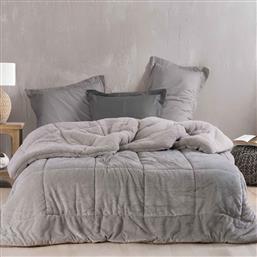 ΚΟΥΒΕΡΤΟΠΑΠΛΩΜΑ ΥΠΕΡΔΙΠΛΟ (220X240) RYTHMOS TILTY GREY RYTHMOS HOME από το SPITISHOP