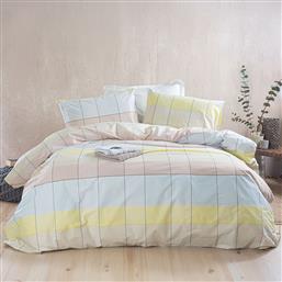 ΠΑΠΛΩΜΑΤΟΘΗΚΗ ΥΠΕΡΔΙΠΛΗ (ΣΕΤ) 225X250 RYTHMOS COLETTE ΚΙΤΡΙΝΟ-ΓΑΛΑΖΙΟ (225X250) RYTHMOS HOME