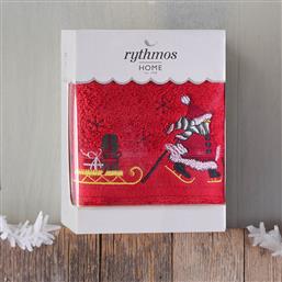 ΠΕΤΣΕΤΑ ΠΡΟΣΩΠΟΥ 50X90 RYTHMOS CHRISTMAS TERRY GIFT SET (4) ΧΙΟΝΑΝΘΡΩΠΟΣ ΚΟΚΚΙΝΟ (50X90) RYTHMOS HOME