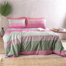ΣΕΝΤΟΝΙΑ KING SIZE (ΣΕΤ) 260X280 RYTHMOS ROBIN ΡΟΖ ΧΩΡΙΣ ΛΑΣΤΙΧΟ (260X280) RYTHMOS HOME