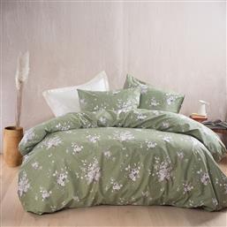 ΣΕΝΤΟΝΙΑ KING SIZE (ΣΕΤ) 270X290 RYTHMOS LINIE ΠΡΑΣΙΝΟ ΧΩΡΙΣ ΛΑΣΤΙΧΟ (270X290) RYTHMOS HOME