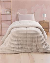 ΚΟΥΒΕΡΤΟΠΑΠΛΩΜΑ ΗΜΙΔΙΠΛΟ BUTTER ΕΚΡΟΥ 160X220CM RYTHMOS