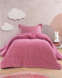 ΚΟΥΒΕΡΤΟΠΑΠΛΩΜΑ ΗΜΙΔΙΠΛΟ BUTTER ΡΟΖ 160X220CM RYTHMOS