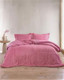 ΚΟΥΒΕΡΤΟΠΑΠΛΩΜΑ ΥΠΕΡΔΙΠΛΟ BUTTER ΡΟΖ 220X240CM RYTHMOS