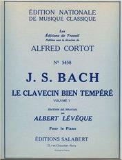 BACH J.S. - WOHLTEMPERIERTE N.1 SALABERT