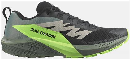 TRAIL RUNNING - SENSE SENSE RIDE 5 BLACK / LAUREL WREATH / GREEN GECKO ΠΑΠΟΥΤΣΙ ΑΝΔΡΙΚΟ SALOMON