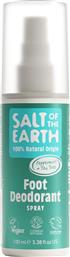 PEPPERMINT & TEA TREE FOOT DEODORANT SPRAY ΑΠΟΣΜΗΤΙΚΟ ΣΠΡΕΙ ΠΟΔΙΩΝ ΜΕ ΑΡΩΜΑ ΜΕΝΤΑ ΤΕΙΟΔΕΝΤΡΟ 100ML SALT OF THE EARTH