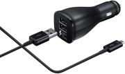 DUAL FAST CAR CHARGER EP-LN920BB WITH MICRO-USB CABLE BLACK SAMSUNG από το e-SHOP
