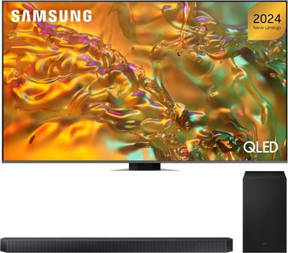 SAMSUNG QLED 75 4K SMART ΤΗΛΕΟΡΑΣΗ 75Q80D + SAMSUNG HW-Q700D SOUNDBAR 320W 3.1.2 - ΜΑΥΡΟ