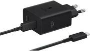 WALL CHARGER 50W 2X TYPE-C+ TYPE-C CABLE BLACK EP-T5020XB SAMSUNG