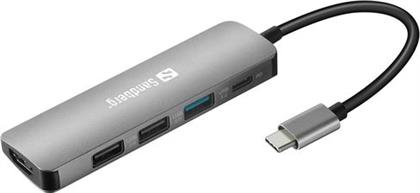 USB-C DOCK HDMI+3XUSB+PD 100W DOCKING STATION SANDBERG από το ΚΩΤΣΟΒΟΛΟΣ