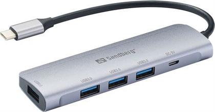 USB-C TO 4 X USB 3.0 HUB SANDBERG από το ΚΩΤΣΟΒΟΛΟΣ