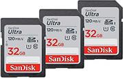 SDSDUN4-032G-GN6IM ULTRA 32GB SDHC UHS-I CLASS 10 3 PACK SANDISK από το e-SHOP