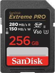 SDSDXEP-256G-GN4IN EXTREME PRO 256GB SDXC 280MB/S UHS-II V60 U3 CLASS 10 SANDISK