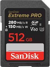 SDSDXEP-512G-GN4IN EXTREME PRO 512GB SDXC 280MB/S UHS-II V60 U3 CLASS 10 SANDISK