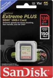 SDSDXW5-128G-GNCIN EXTREME PLUS 128GB SDXC UHS-I U3 V30 CLASS 10 SANDISK από το e-SHOP