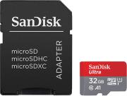 SDSQUA4-032G-GN6TA ULTRA 32GB MICRO SDHC UHS-I CLASS 10 + SD ADAPTER SANDISK από το e-SHOP