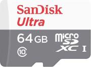 SDSQUNR-064G-GN6TA ULTRA 64GB MICRO SDXC UHS-I CLASS 10 + SD ADAPTER SANDISK από το e-SHOP