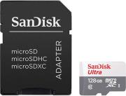 SDSQUNR-128G-GN3MA ULTRA 128GB MICRO SDXC UHS-I CLASS 10 + SD ADAPTER SANDISK από το e-SHOP