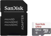SDSQUNR-128G-GN6TA ULTRA 128GB MICRO SDXC UHS-I CLASS 10 + SD ADAPTER SANDISK