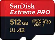 SDSQXCD-512G-GN6MA EXTREME PRO 512GB MICRO SDHC U3 V30 A2 WITH ADAPTER SANDISK