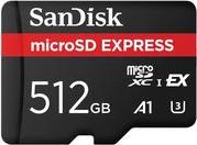 SDSQXFN-512G-GN4NN MICROSD EXPRESS 512GB 880MB/S PCIE GEN 3 U3 A1 SANDISK