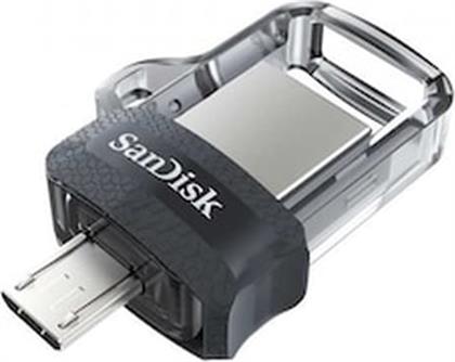 ULTRA DUAL DRIVE M3.0 16GB USB 3.0 STICK ΜΕ ΣΥΝΔΕΣΗ USB-A MICRO USB-B ΜΑΥΡΟ SANDISK από το PUBLIC