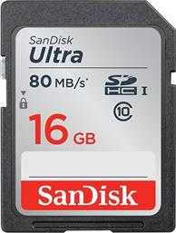 ULTRA SD 16GB 80MB/SEC ΚΑΡΤΑ ΜΝΗΜΗΣ SANDISK