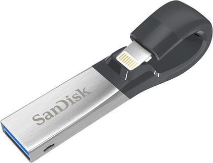 USB STICK IXPAND 256GB DUAL LIGHTNING CONNECTOR USB 3.0 ΜΑΥΡΟ/ΑΣΗΜΙ SANDISK