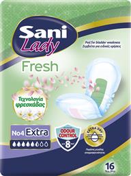 LADY FRESH NO4 EXTRA 16 ΤΕΜΑΧΙΑ ΓΥΝΑΙΚΕΙΕΣ ΣΕΡΒΙΕΤΕΣ ΝΥΚΤΟΣ ΓΙΑ ΕΛΑΦΡΑΣ ΜΟΡΦΗ ΑΚΡΑΤΕΙΑΣ SANI από το PHARM24