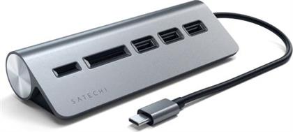 USB-C HUB GREY CARD READER SATECHI