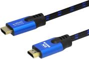 CL-143 KABEL HDMI (M) V2.1, 3M, 8K, COPPER, BLUE-BLACK, GOLD-PLATED, ETHERNET / 3D SAVIO